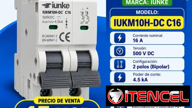 Breaker Corriente Directa, CD. Fotovoltaico. 16, 32 y 63 amperes. Disyuntores bipolares. — foto 1
