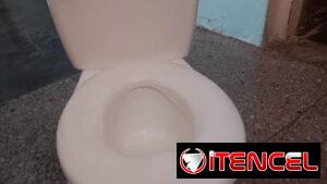 Vendo orinal de niño con forma de inodoro blanco, hace sonido de descarga simulado
