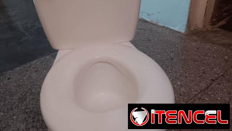 Vendo orinal de niño con forma de inodoro blanco, hace sonido de descarga simulado — foto 1