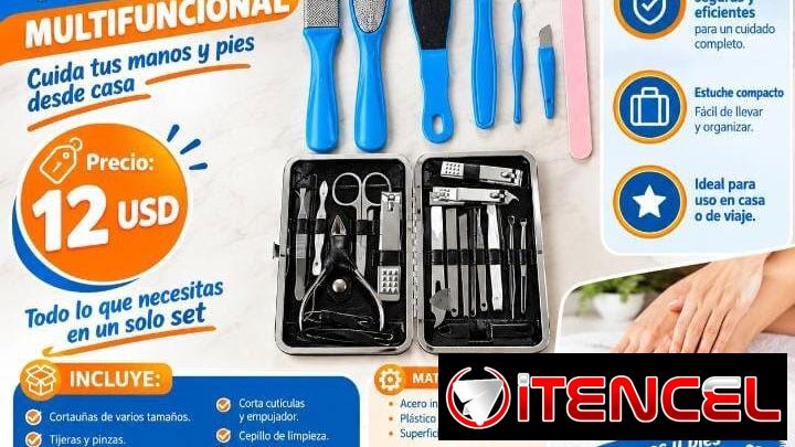 SET DE MANICURA Y PEDICURA MULTIFUNCIONAL