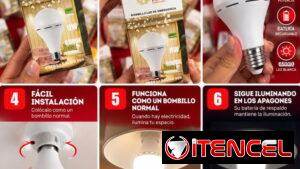 Bombillo recargable