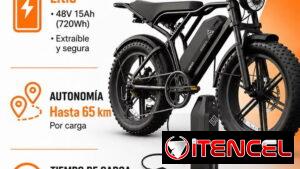 Bicicleta eléctrica 48V 15ah con batería de litio