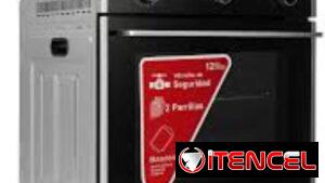 Horno de empotrar hibrido  de gas y electrico de 60 cm