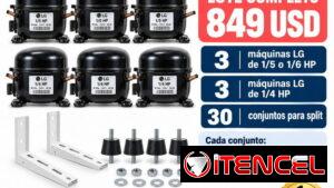 Combo mayorista: 6 máquinas de frío LG + 30 conjuntos para split — 849 USD