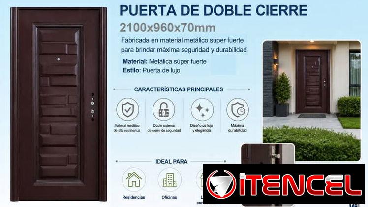 🚧 Puerta de Doble Cierre  📐 Medidas: 2100 x 960 x 70 mm 🏗️ Material: Metálica súper fuerte Estilo: Puerta de lujo 🚧 — foto 4