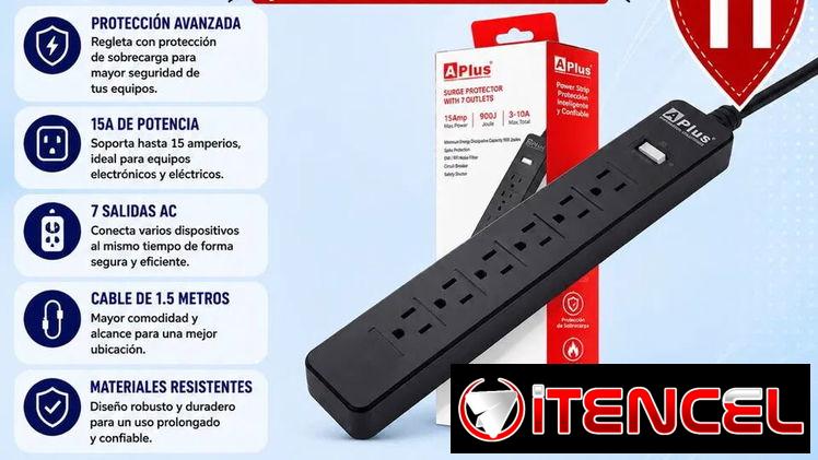 Extensiones multitomas, Protector de voltaje tipo socket, Estabilizador Automática de Voltaje