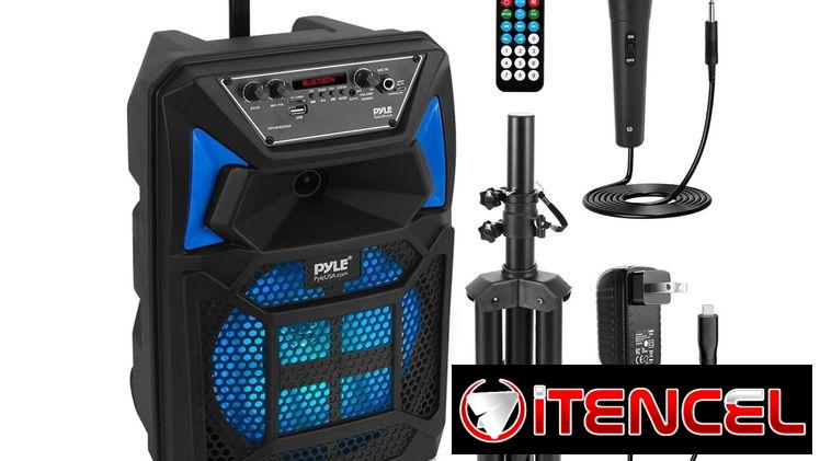 Pyle Altavoz PA Bluetooth Portátil 400W – Karaoke con Micrófono