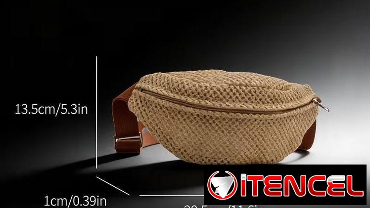 👜 Bolso de Paja para Playa – Cremallera de Gran Capacidad — foto 2