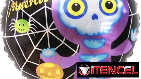 Globo 18″ Halloween Caravela Morada y Globo Negro(TC)