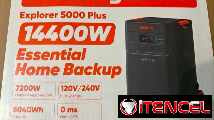 Jackery Explorer 5000 Plus 220/110 V, 7200 W hasta 14400 W. Mejor que la delta pro3