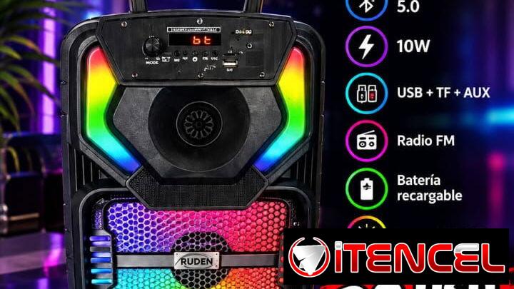 Bocina Bluetooth5.0 RUDEN MODELO RU-08 8 PULGADAS