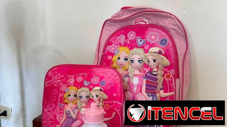 Mochilas para niñas y niños, es el set completo (Mochila, merendero, pomo y pozuelo)