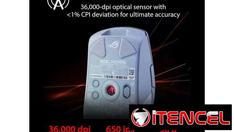 Mouse Asus ROG Keris Wireless Aimpoint White — foto 2