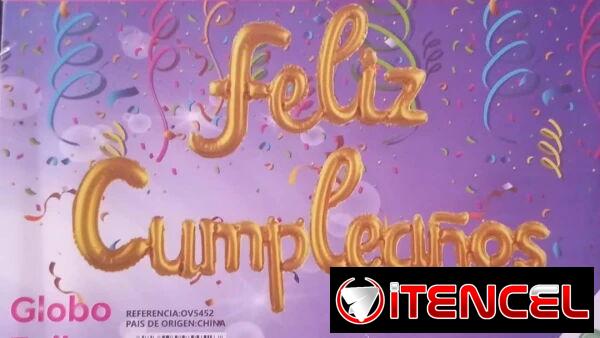 Feliz Cumpleaños Inflable Dorado(TC)