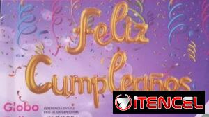 Feliz Cumpleaños Inflable Dorado