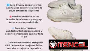 👟 Tenis Plataforma Blancos Estilo Chunky – $25 USD