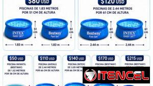 Piscinas y Tapas o cobertores para piscina originales de la marca Intex y bestway.