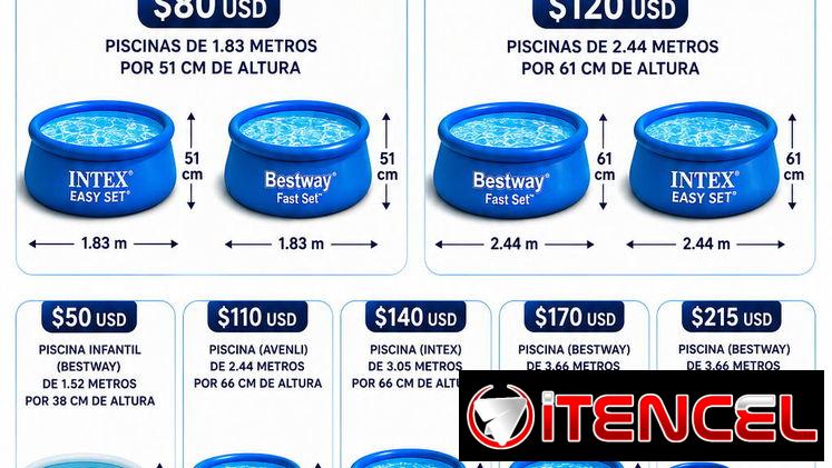 Piscinas y Tapas o cobertores para piscina originales de la marca Intex y bestway.