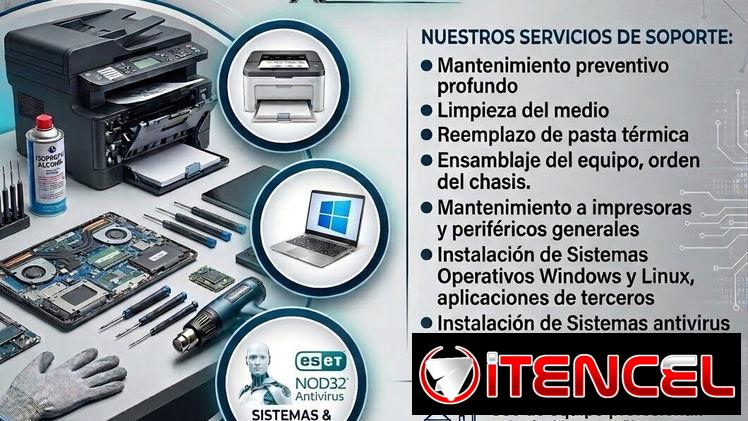 MANTENIMIENTO PREVENTIVO A IMPRESORAS Y PC. CALIDAD Y GARANTÍA