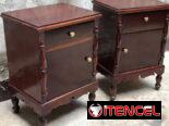 ⚜️ Mesitas de noche Coloniales antiguas restauradas • Entrega incluida 🚛