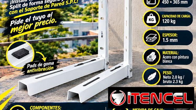 ❄️ SOPORTE ❄️ PARED PARA COMPRESOR DE SPLIT S.P.C.  TENEMOS MENSAJERÍA, DAMOS FACTURA Y GARANTÍA. 📲 54833699