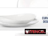 Juego de 6 platos blancos grandes forma ovalada