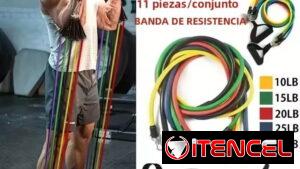 Kit para ejercitación con ligas en espacio reducido