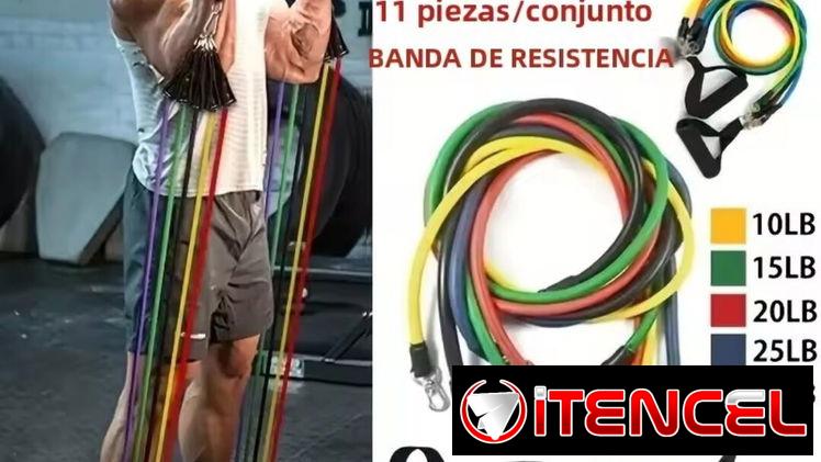 Kit para ejercitación con ligas en espacio reducido