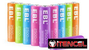 ✅✅ BATERIAS RECARGABLES EBL - AA  DOBLE A ✅ LA MEJOR MARCA ✅ PACK DE 10 UNIDADES ✅ NI-MH ✅ 2500mAh ✅ NUEVAS ✅ SELLADAS ✅