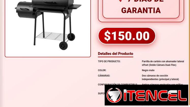 Asador de Carbon con Termometro Tapa y Estante de Calentamiento VPT-0189