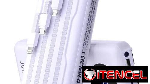 Power Bank JOYFAR 30000mAh 22.5W con Cables Integrados y Pantalla LED
