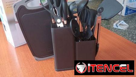 SET DE UTENSILIOS DE COCINA CON CUCHILLOS Y ORGANIZADOR CH-0366 VT# — foto 4