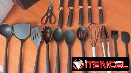 SET DE UTENSILIOS DE COCINA CON CUCHILLOS Y ORGANIZADOR CH-0366 VT# — foto 1