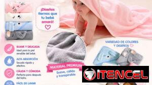 Toalla con gorro para bebé