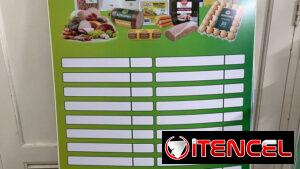 Pizarras para productos y precios / pizarras de pvc