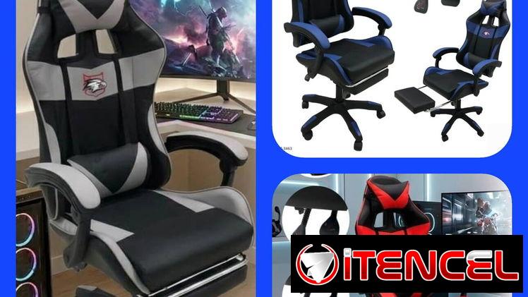 Sillas gamer con reposa pies, tres colores. Tenemos otro modelo que trae luces y mando