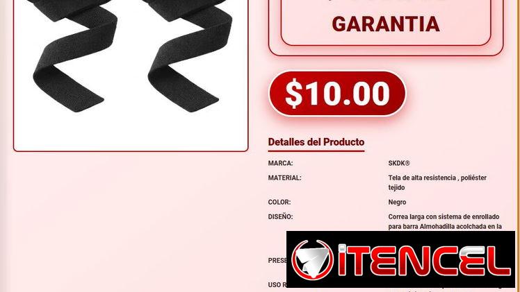 Correas SKDK® para Levantamiento de Pesas de 54 cm x 4 cm Correas SKDK® para Entrenamiento con Barra de 54 cm VPT-0001