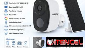Camara se seguridad con panel solar