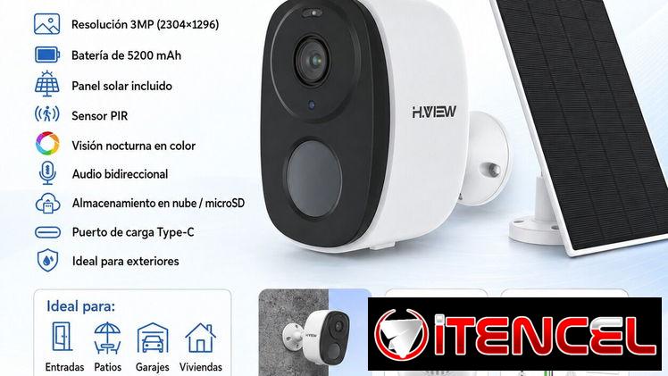 Camara se seguridad con panel solar