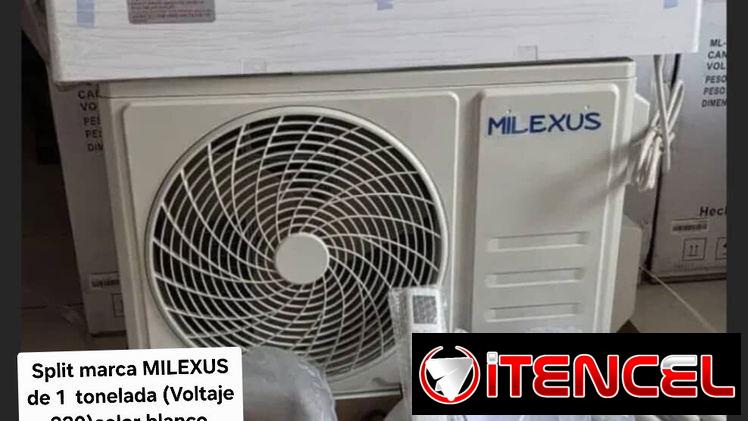 Split marca MILEXUS de 1  tonelada (Voltaje 220)color blanco