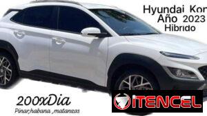 S16. Renta tu auto en Cuba sin adelantos y viaja con tranquilidad. Hyundai KONA Hybrido 2023.