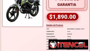 MOTO JIN 150CC FRENO DISCO TAMBOR 16.5 L 150 KG MOTO JIN 150 CC 5 MARCHAS CADENA CARBURADOR VPT-0230