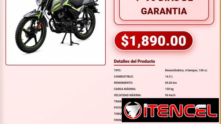 MOTO JIN 150CC FRENO DISCO TAMBOR 16.5 L 150 KG MOTO JIN 150 CC 5 MARCHAS CADENA CARBURADOR VPT-0230