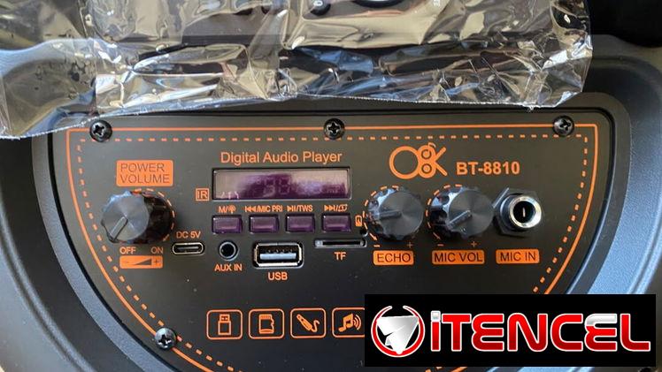 🔈BT-8810 🔈 BOCINA BLUETOOTH 8″ + MANDO + MICRÓFONO. TENEMOS MENSAJERÍA CON FACTURA Y GARANTÍA. TL 54833699