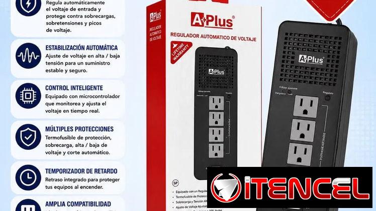 Extensiones multitomas, Protector de voltaje tipo socket, Estabilizador Automática de Voltaje