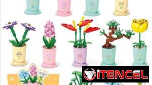 Legos Maceta de flores, varios diseños para divertirte armando, decorar o regalar