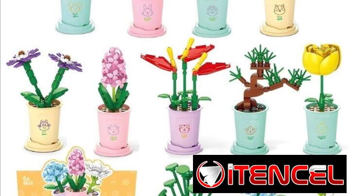 Legos Maceta de flores, varios diseños para divertirte armando, decorar o regalar — foto 1