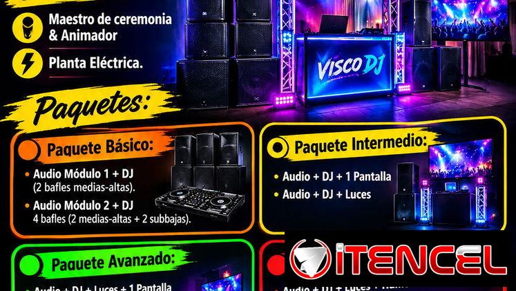 Animacion, Maestro de Ceremonia, DJ, Humo, Audio, Luces, Pantalla, Planta Electrica, tenemos paquetes y mucho mas