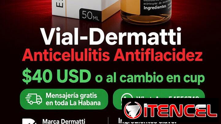 Vial-Dermatti-Anticelulitis Antiflacidez Precio: $40 USD