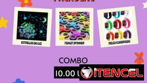 ... OFERTA ....🎁 PACK 3 JUGUETES EN 1 🎁 100 ESTRELLAS FOSFORESCENTES 🎁 RELOJ DIGITAL CUADRADO 🎁 FIDGET 🎁 5.8872360